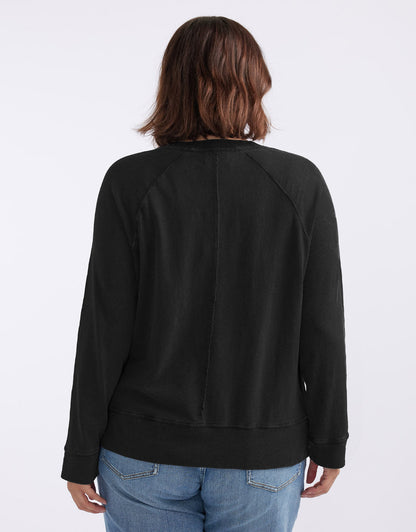 Sunset Throw On Top - Black